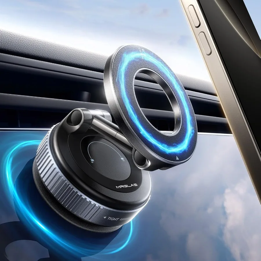 

2026 Upgraded Vacuum Magnetic Phone Holders for Your Car 360 Adjustable Absorption Magnetic Bracket 98LBS Magsafe Suctio