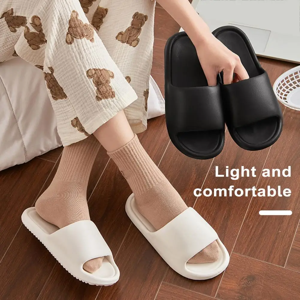 Lightweight Slippers Comfortable Women\'s Platform Slippers for Indoor Outdoor Use Soft Thick Soles Non-slip Open Toe Anti-skid