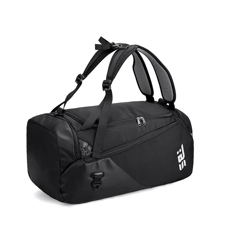Unisex Large Capacity Fitness Backpack Dry Wet Separated Shoes Compartment Shoulder Bag Black Nylon Travel Bag Men Sport Handbag
