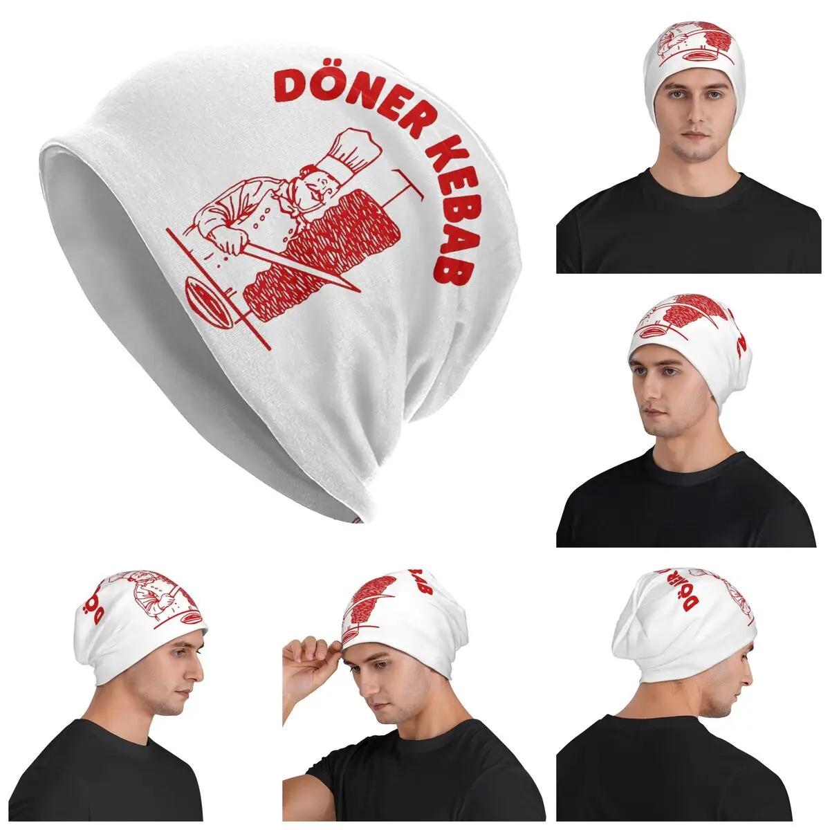 Doner Kebab Skullies Beanies Hats Warm Autumn Winter Outdoor Cap Knitted Bonnet Caps for Men Women Adult