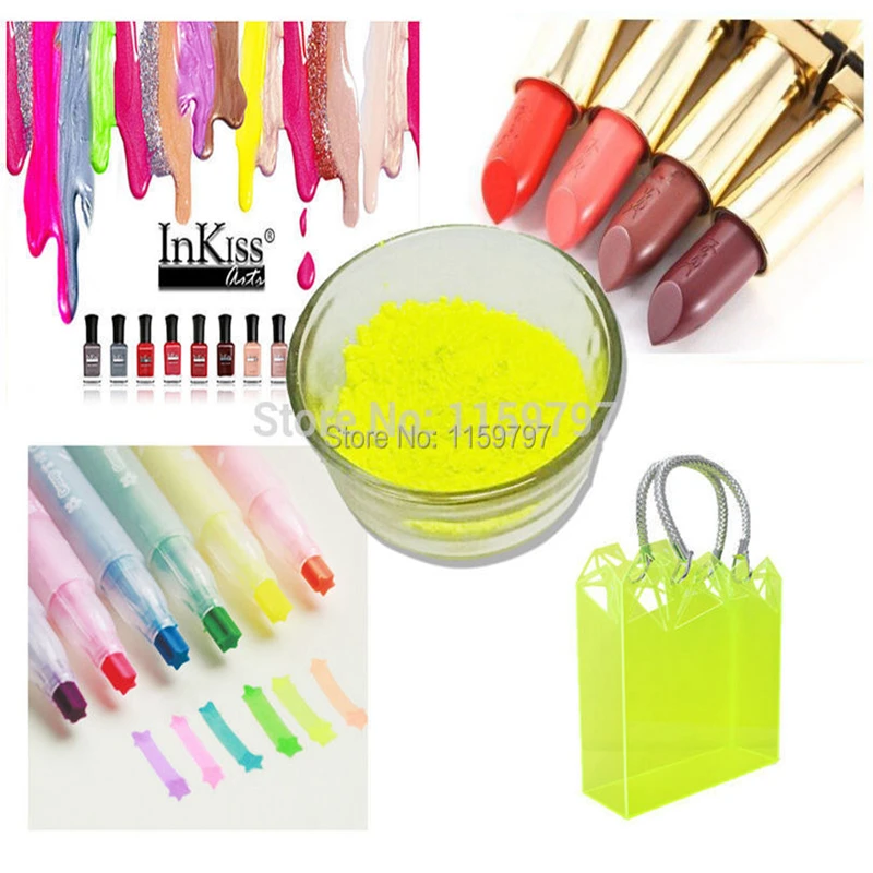 13 cores/conjunto 130g fluorescente pó fluorescência pigmento para sombra sabão pó de néon para unha polonês & pintura & impressão