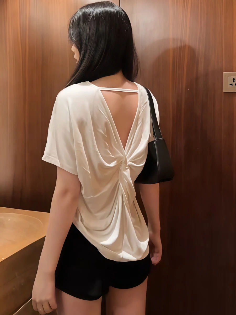 

Женская хлопковая футболка весна-лето ort Sve Bal, удобный утягивающий однотонный круглый топ Ne