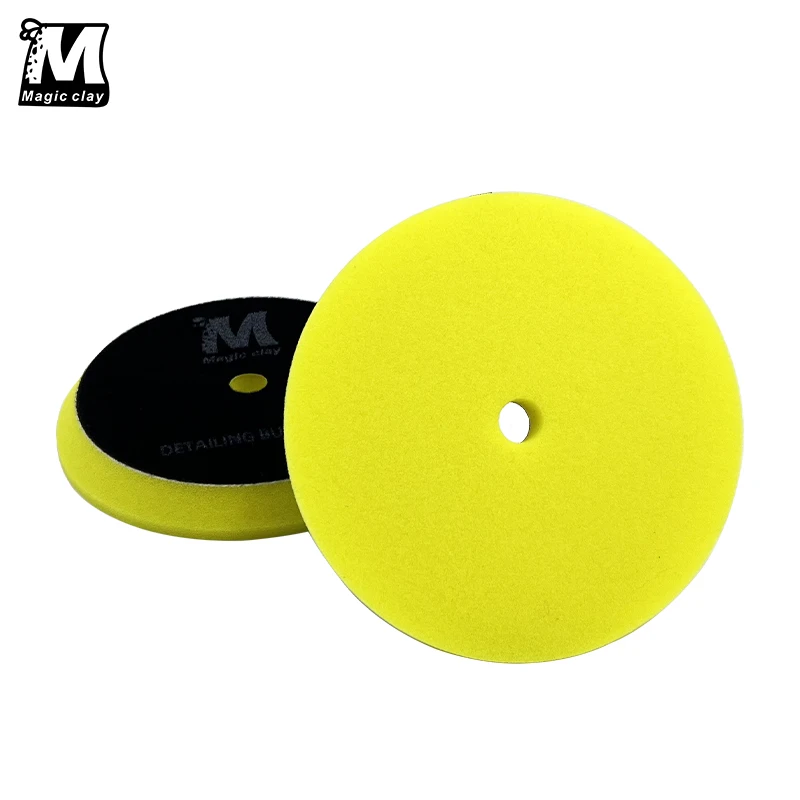 

Желтая полировальная подушечка из пенопласта DA, комплект полировальных подушечек для ремонта автомобилей, средний вырез, полировальная подушечка для автодетализации, полировщик автомобиля