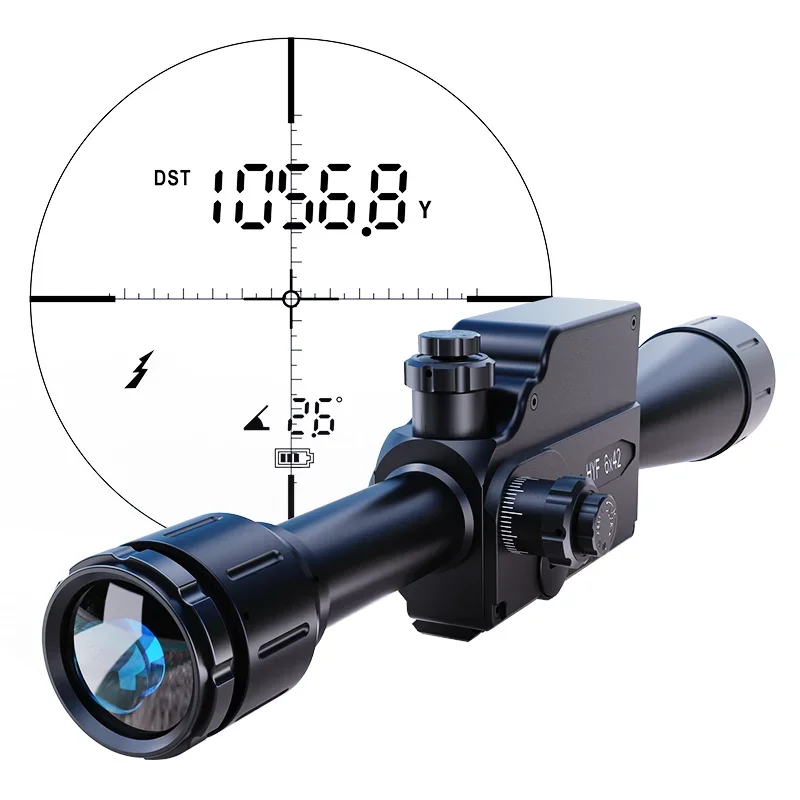 1000GS High Quality Wholesale HYF 8x42 Build -in Rangefinder Scope Hunting 2000m Rangefinder Scope