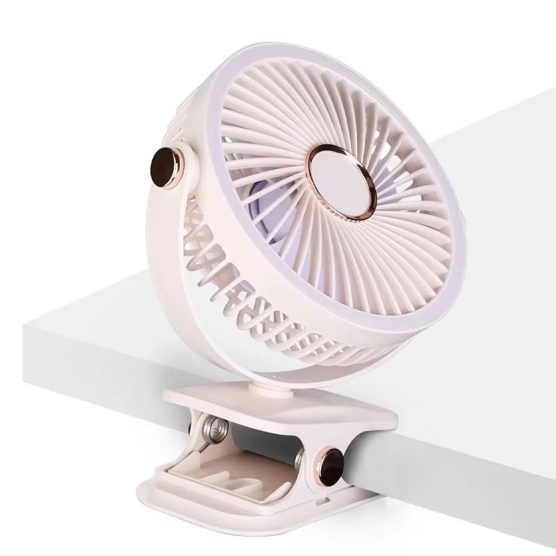 5-Speed 3-gear 720-degree fully adjustable Type-C rechargeable clip-on desktop and wall-mounted fan