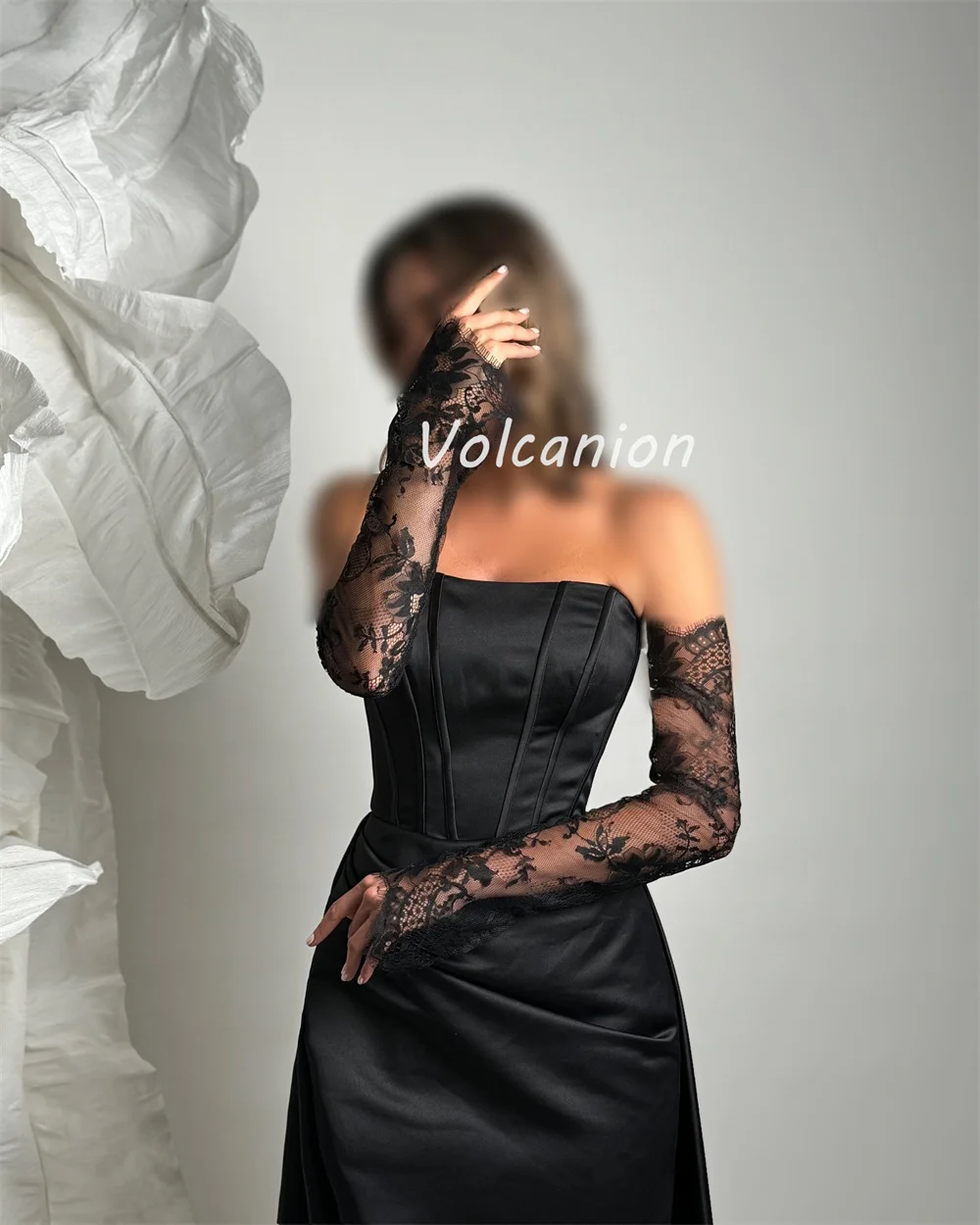 Индивидуальные высококачественные элегантные шармезные драпированные длинные платья трапециевидной формы без бретелек на заказ платья для особых случаев современный стиль классический