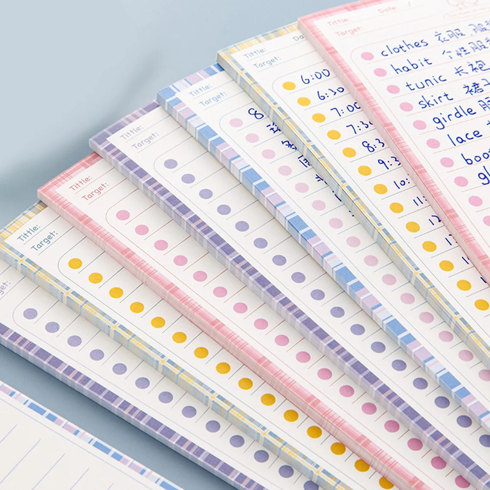 

4pcs Note Pads High Grade Paper Smooth Writing Memo Pad Schedule Planning Portable Pocket Size Student Notebook