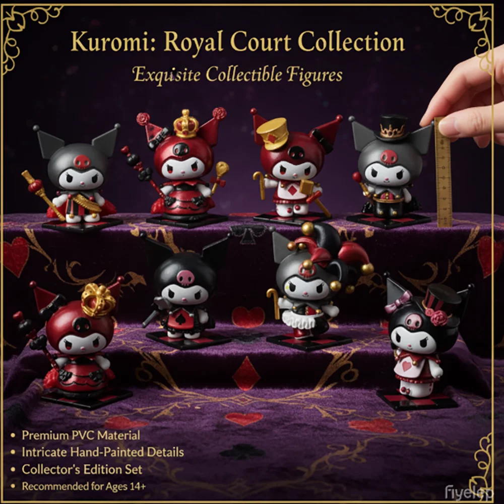 

Аниме-фигурка, 8 шт./компл., новый Sanrio Kuromirok Kingdom, модель ручной работы, фигурки Куроми, декор для торта на день рождения, загадочный подарок, случайный 1 шт.