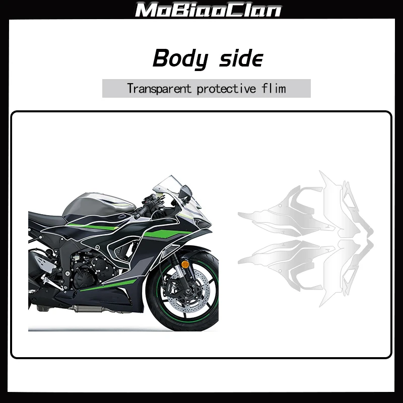 Per Kawasaki Ninja zx6r zx 6r ZX 6R 2024 Invisibile Copertura Auto Corpo Adesivo Trasparente Serbatoio Carburante Pellicola Accessori di Modifica