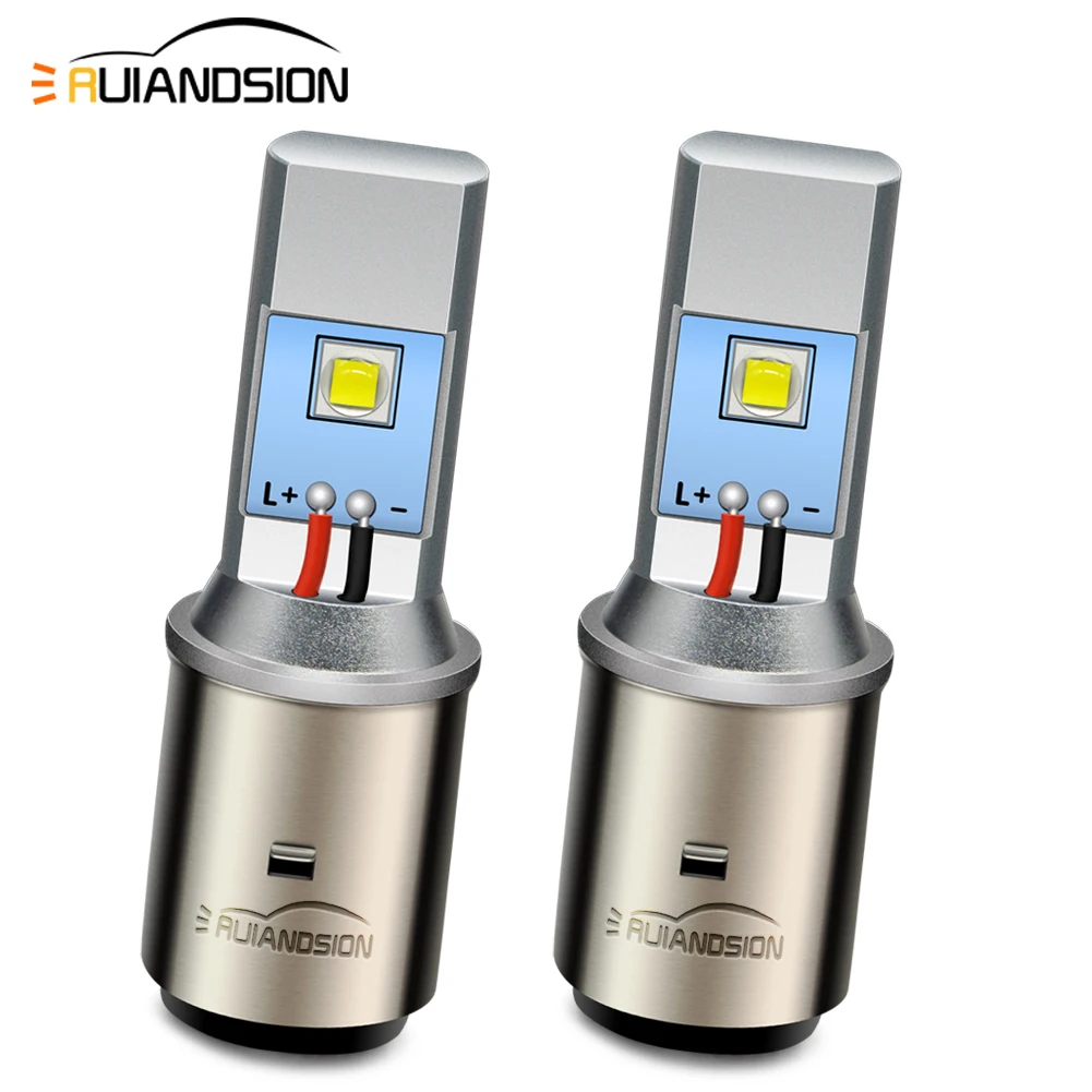 

Ruiandsion Motorcycle Replacement Light BA20D P30D P36D LED Bulb White 6-24V For Hi/Lo Beam Motorbike Scooter Headlamp Fit ATV