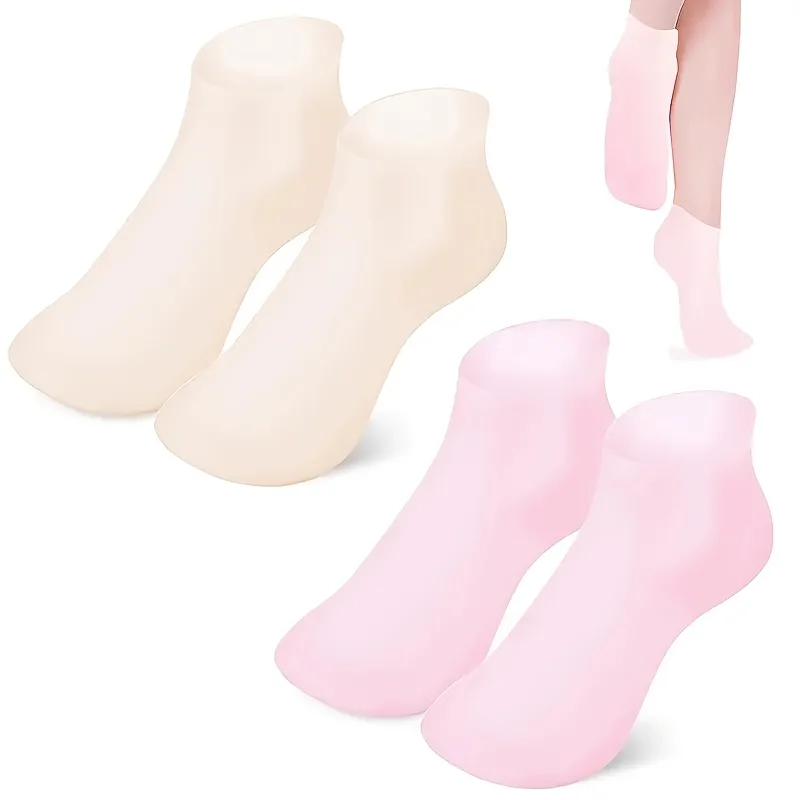 Silicone Foot Socks / Moisturizing for Dry Cracked Feet / Massage Gel Care / Mother's Day Gift Pair - Detail 1