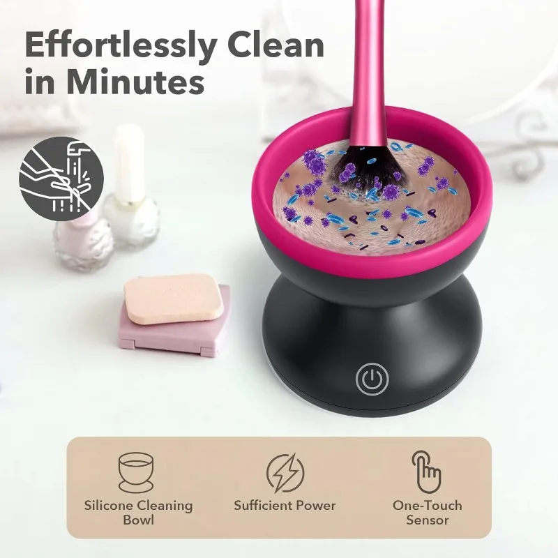 Makeup Brush Automatic Cleaner Electric Cleaner Plug-in Beauty Tools Clean Free Hands Easy and Quick Clean Portable Kit New