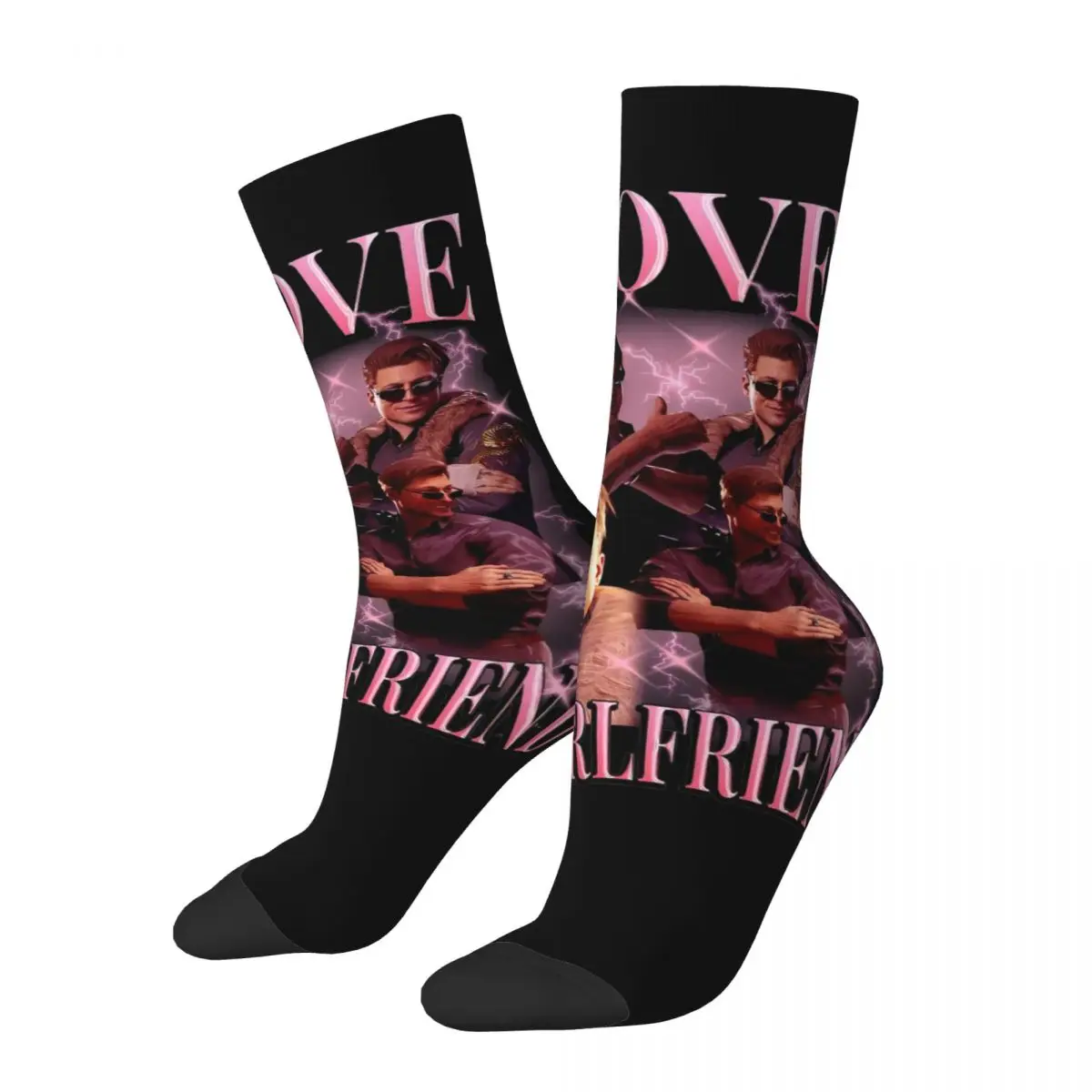 Winter Warm Funny Women Men I Love My Girlfriend Johnny Cage Socks Non-slip Basketball Socks