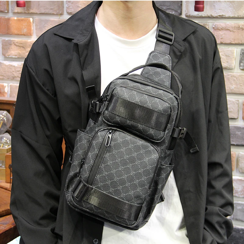 

New Style Men's Large Capacity Crossbody Bag Popular Multi-functional Small Backpack Young Fashion Messenger Bag