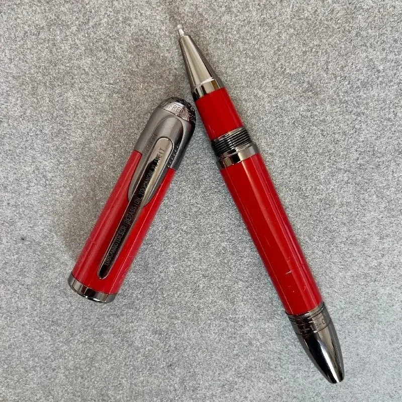 Classique Edición Limitada Mb Signature Ferr-ari Gris/Plata Clip Pistón Rojo RollerBolígrafo Tinta Pluma Estilográfica Escritura de Oficina