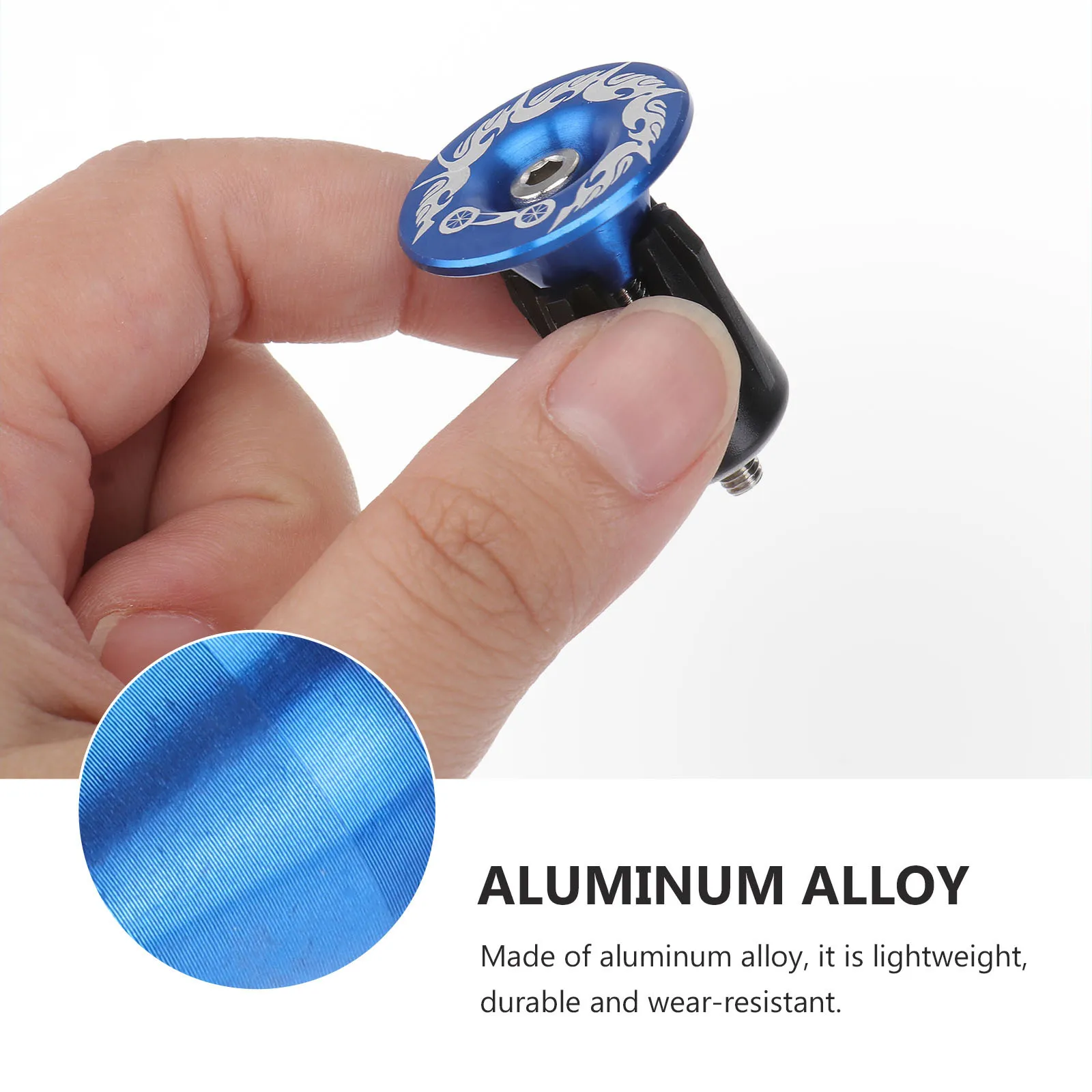 قبعات نهاية مقود الدراجة من سبائك الألومنيوم، مقابس نهاية للطرق الجبلية، دراجات ثابتة قابلة للطي، حلقة فضية زرقاء لركوب الدراجات