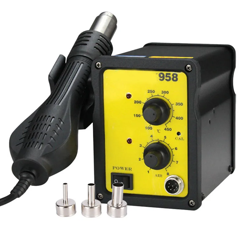 

Антистатический пистолет 958 с бесчисленным мягким ветром, ремонт мобильного телефона, ноутбук, паяльная станция горячего воздуха, распайка Dtation