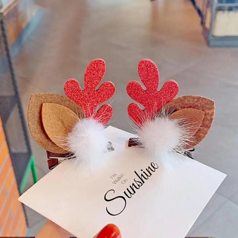 1~10PCS Christmas Festive Unique Stylish Adorable Eye-catching Cute Christmas Hair Accessory Holiday Hairpin For Kids