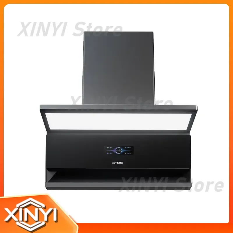 for Range Hood Low Decibel Quiet Top Side Exhaust Automatic Cleaning Super Suction Smart Kitchen Ventilation Hood for Hotel