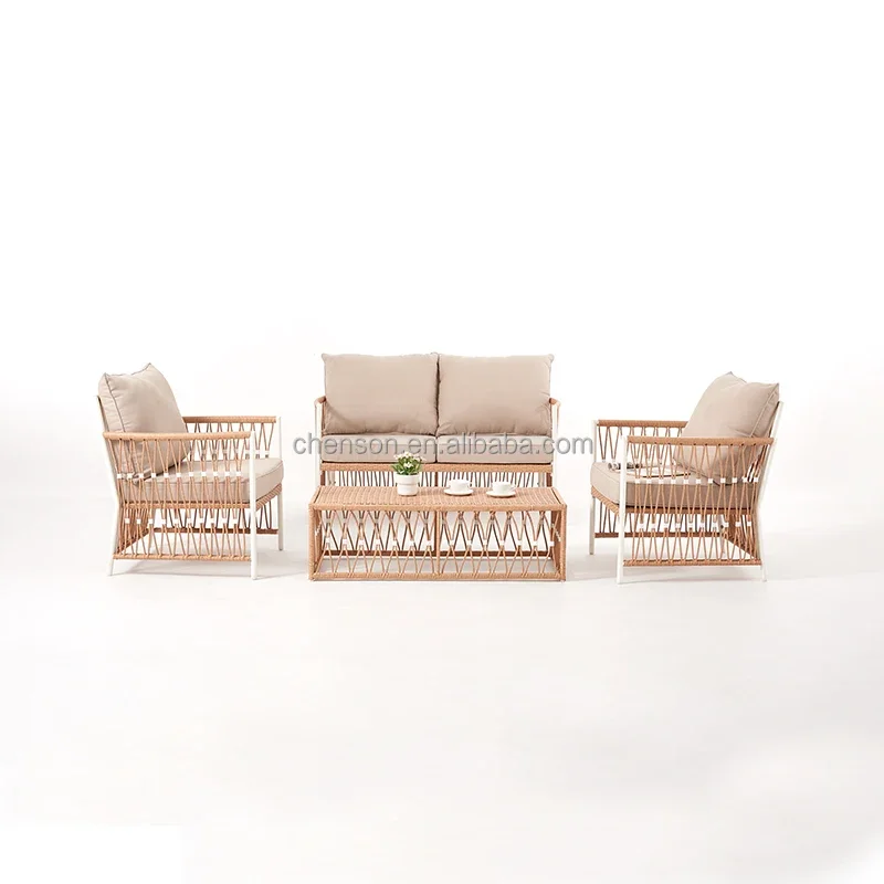 High-Quality Garden Sofas Outdoor Furniture - Low Price Polyethylene Wicker Single Sofa & PE Rattan Heavy Leisure Home Sofa Set