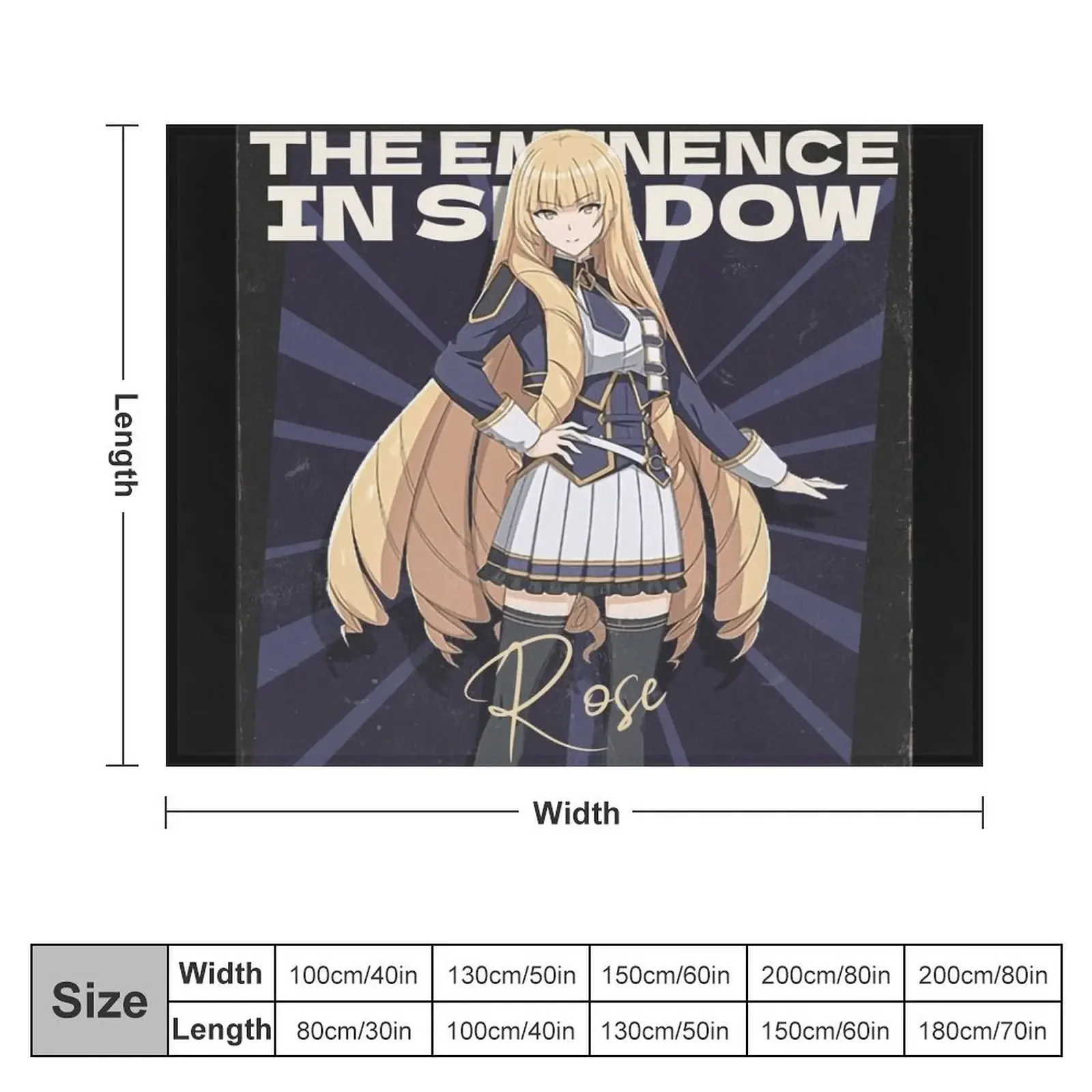 Rose Oriana The Eminence in Shadow Throw Blanket anime For Decorative Sofa Blankets