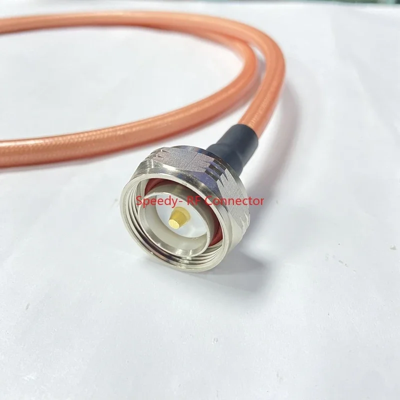 Imagem -02 - Duplo Blindagem Cabo Coaxia Alta Freqüência Alta Potência 6g L29 Din Macho para L29 Din Macho Conector Adaptador Rg393 Sff507