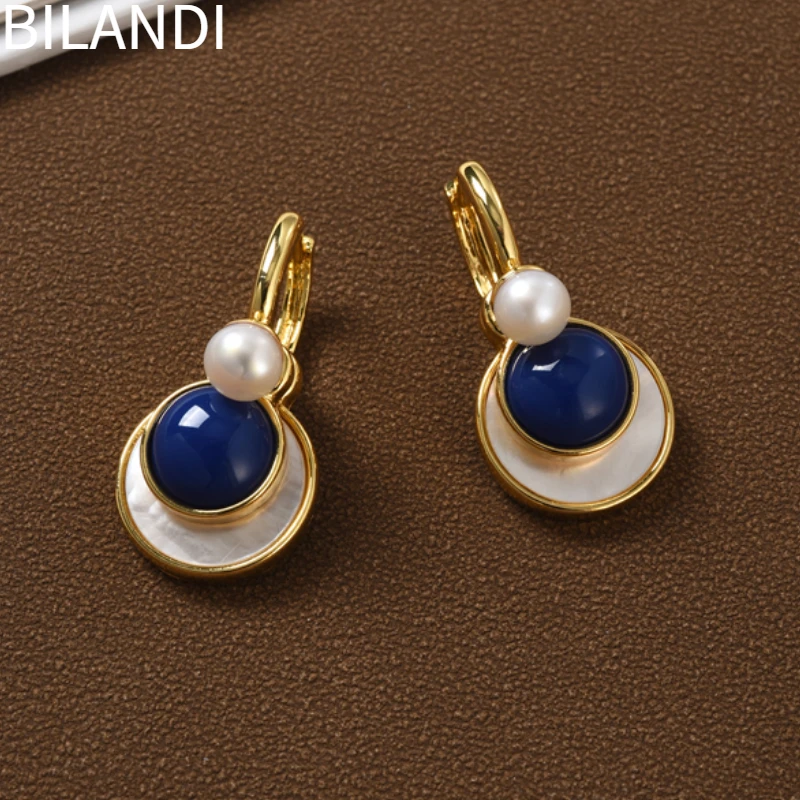 Bilandi Retro Jewelry Elegant Temperament Three Wearing Way Stone Earring For Women Girl Gift Fine Accessories Hot Sale