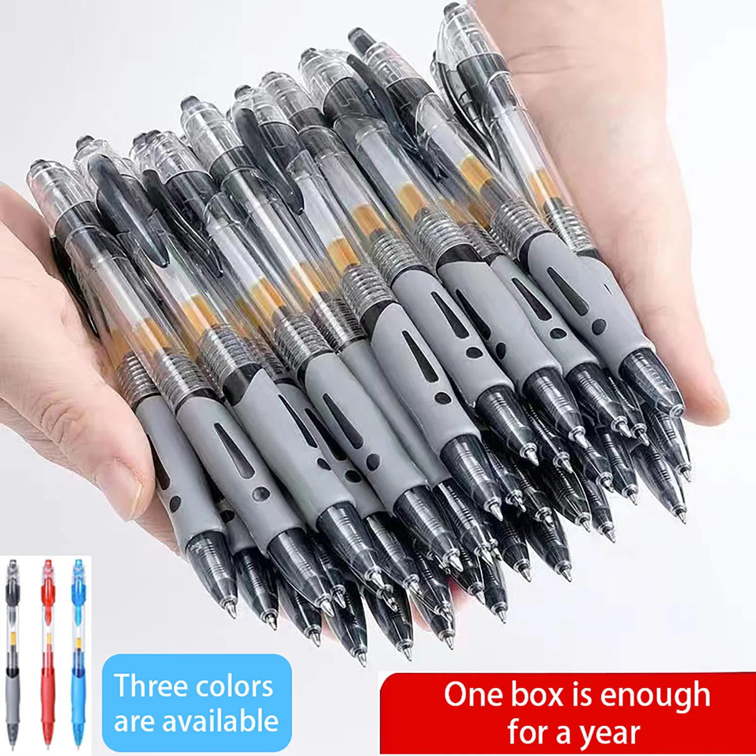 

Press-Type Gel Pens in Black, Red, and Blue for Students, Ballpoint Pens, Signature Pens, Office Refills, Stationery
