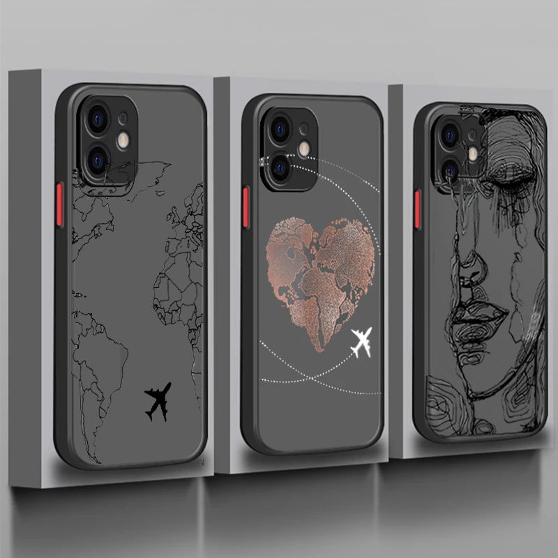 For Xiaomi Redmi Note 12 4G Turbo 11 Pro Plus 12S 11S 10S 9S 10 9 Pro 10C 12C Women Face Line Kiss Soft Bumper Matte Hard Case