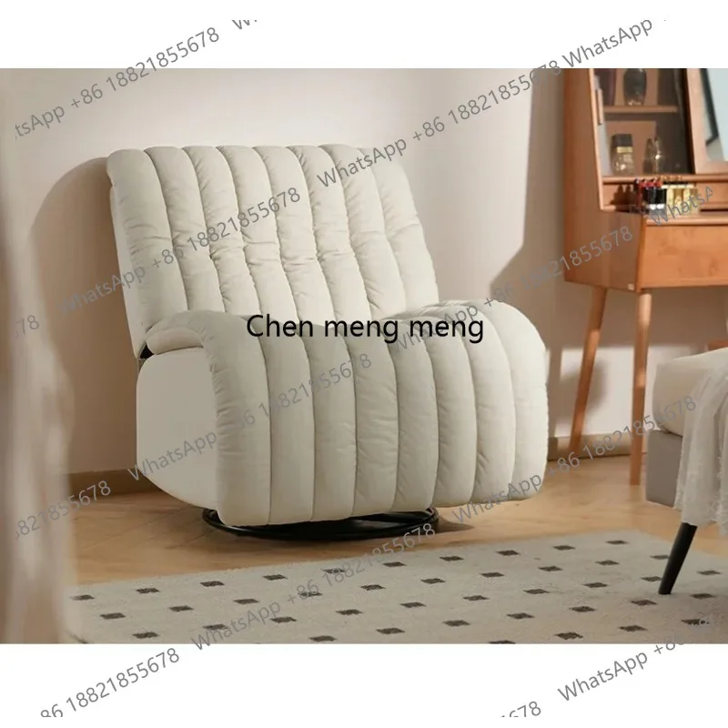 M183 Multifunctional Electric Single-Seat Sofa Chair Genuine Leather Rocking Rotatable Reclining Electric Sofa