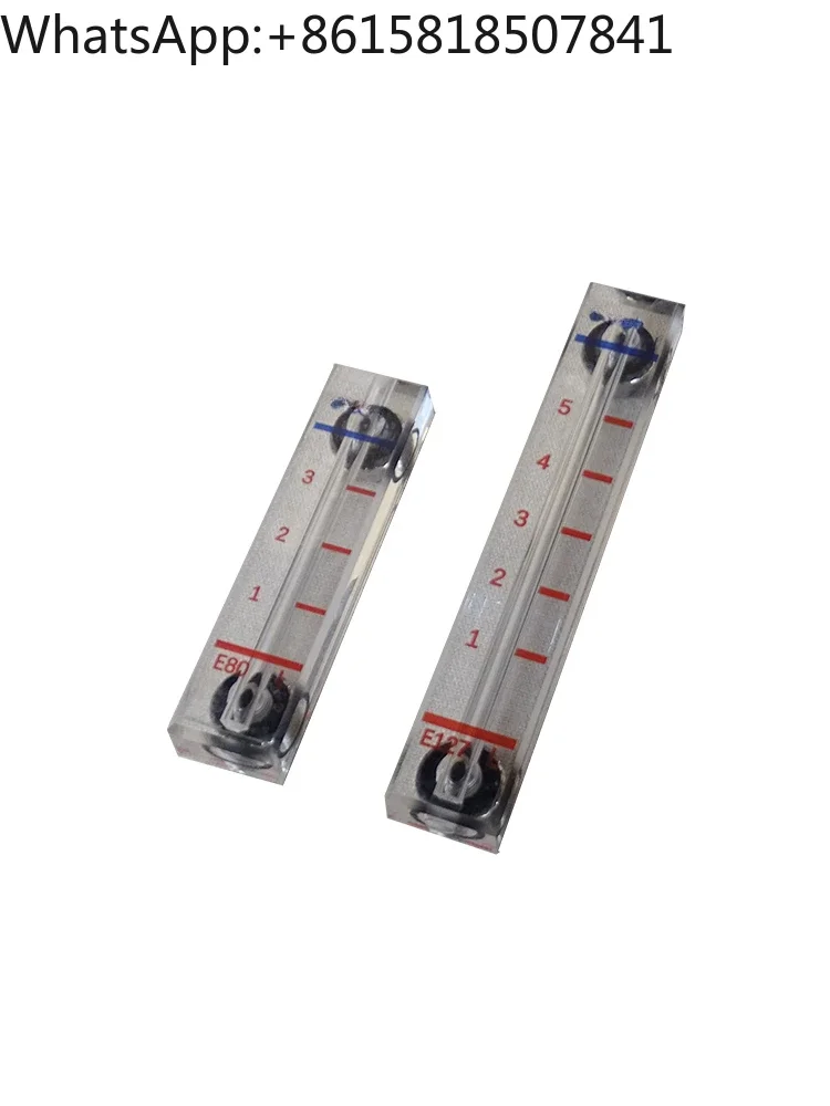 Water tank level gauge, plexiglass  oil   water   oil label