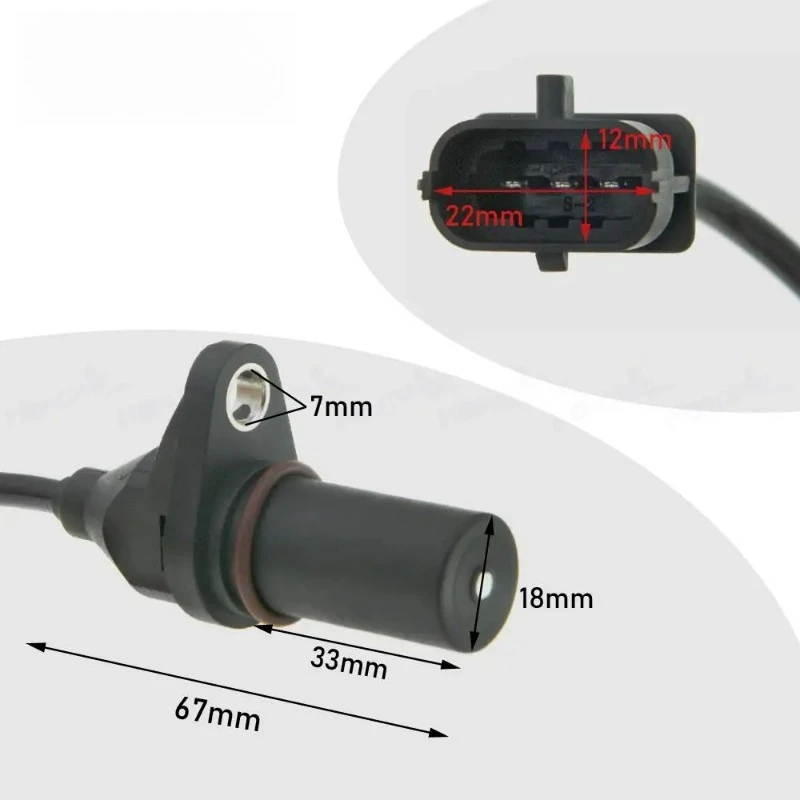 3 Pin Crankshaft Position Sensor 39180-27800 Fit Santa Fe 2005-2009 Engine Replacement Signal Sensor