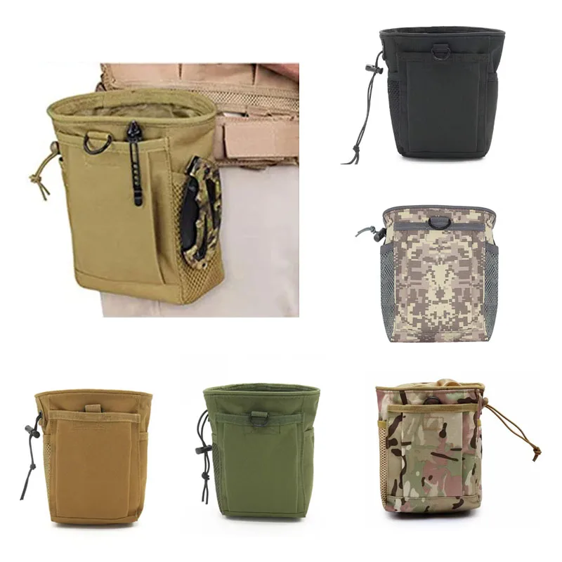 

Tactical 600D Nylon Portable Waterproof Recycling Bag Outdoor Molle Pouch Magazine Dump Drop Waist Bag EDC Gear Bag