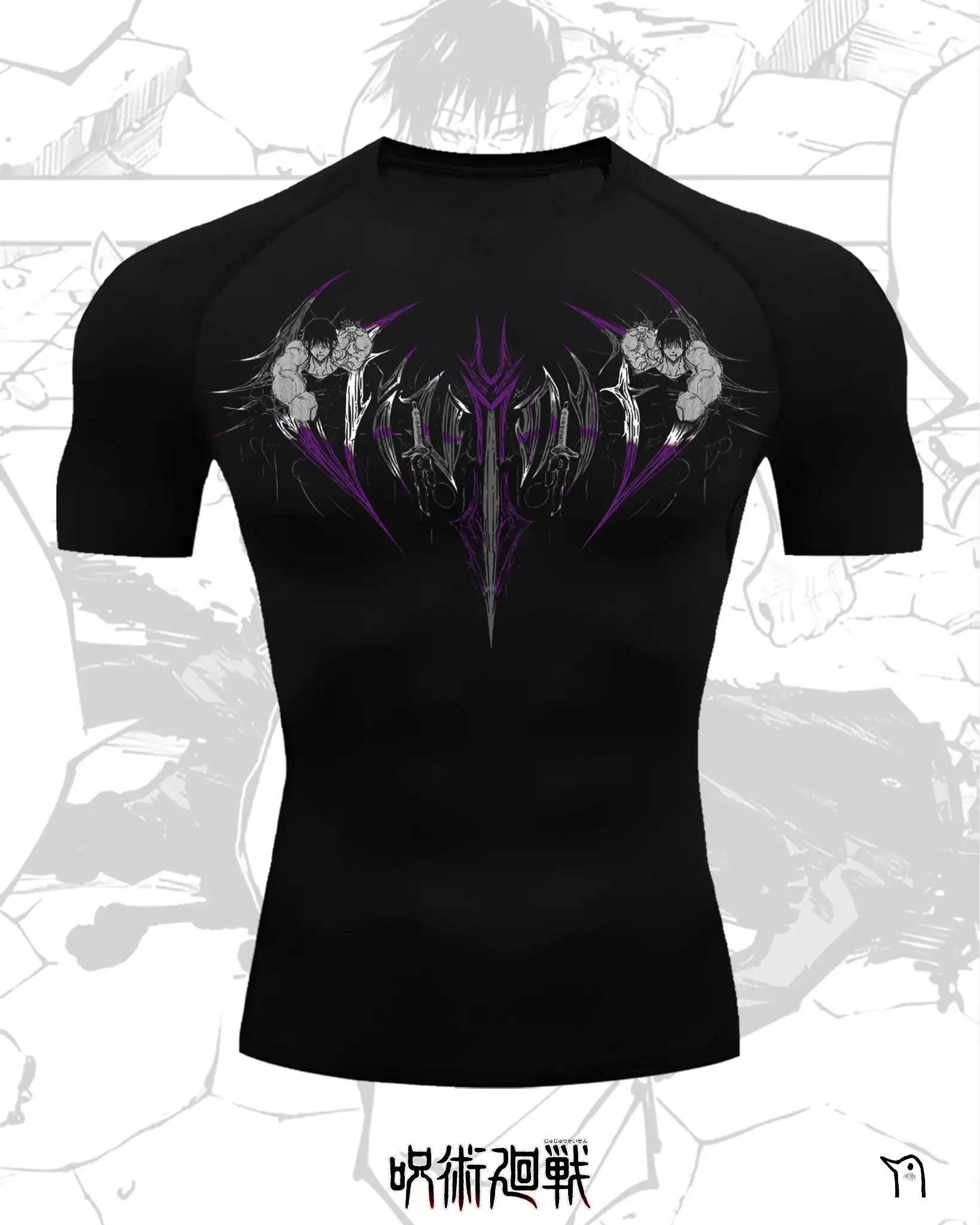 Jujutsu Kaisen Compression Shirt Anime Short Sleeve Tops Muscle GYM Fitness Black Body Shape Fit Reveal Figures Sport Shirts