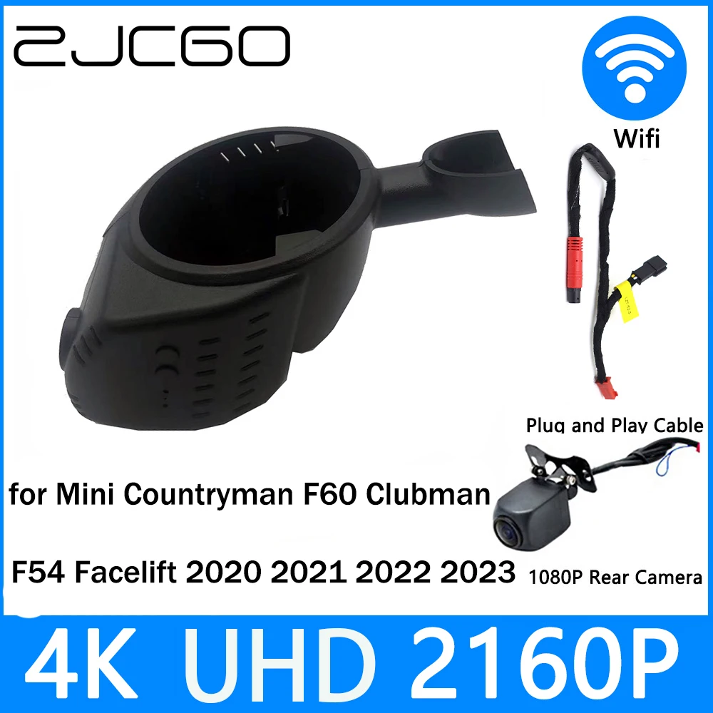 ZJCGO Dash Cam 4K UHD 2160P Car Video Recorder DVR Night Vision for Mini Countryman F60 Clubman F54 Facelift 2020 2021 2022 2023