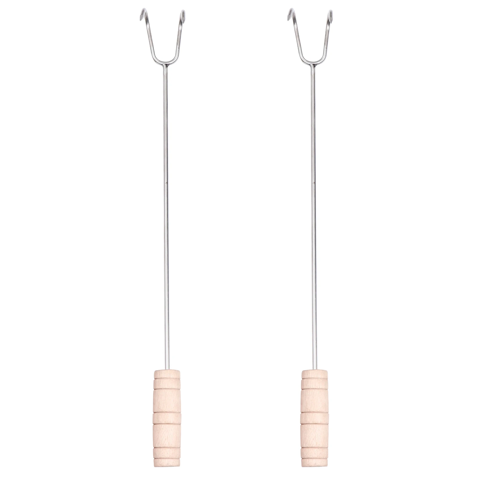 

2Pcs Meat Hooks Stainless Steel Durable BBQ Tools Roasting Bacon Pork Duck Heat Insulation Anti Scalding Flexible Hook Outdoor
