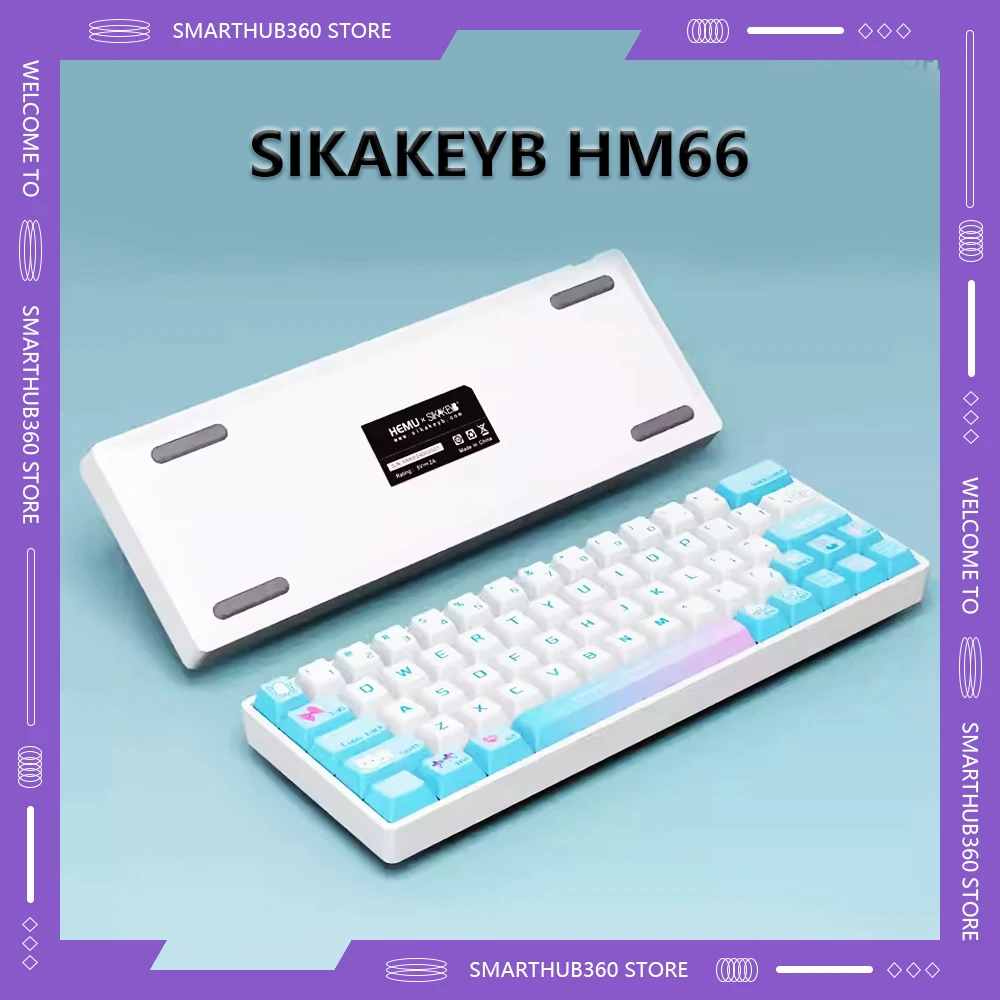 SIKAKEYB HM66 Mechanical Keyboard RGB Compatible with GH60 Laptop Wired Magnetic Axis Electronic Sports Game Customized Keyboard