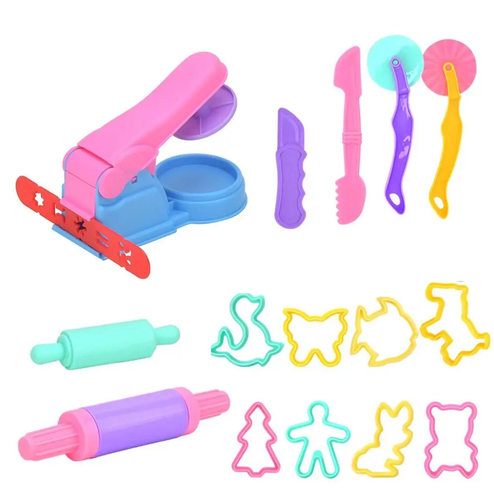 Creative 3D Plasticine Mold Modeling Clay Accessories DIY Play Dough Tool Kit Plastic Set Knife Mold Kids Educational Toys