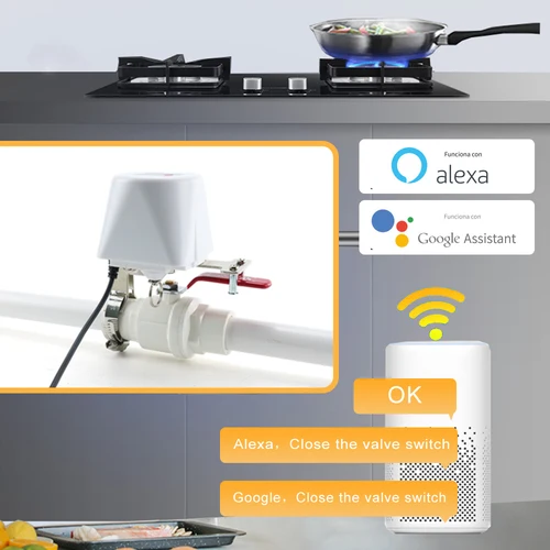 Imagen 2 del producto Válvula de Gas inteligente Tuya Zigbee, controlador de riego con temporizador de apagado de agua para jardín, con Alexa, asistente de Google, SmartLife, 1/2 "", 3/4"", 1""