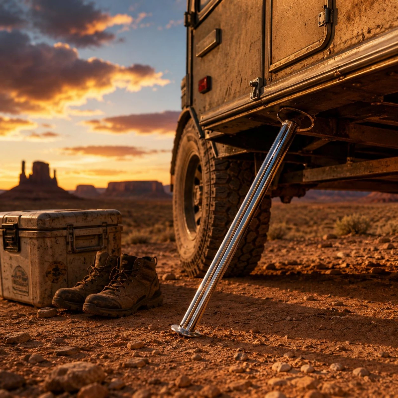 Hand-Operated Stabilizer Support Heavy-Duty Vehicle Support Leg Caravan Support Leg Easy to Use Vehicle Hardware Compact view 6