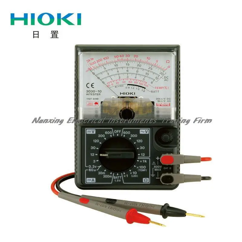 HIOKI 3030-10 أجهزة قياس متعددة تناظرية 600 فولت، يمكنها كشف مؤشر البطارية المتعدد مقياس متعدد محمول بدقة عالية