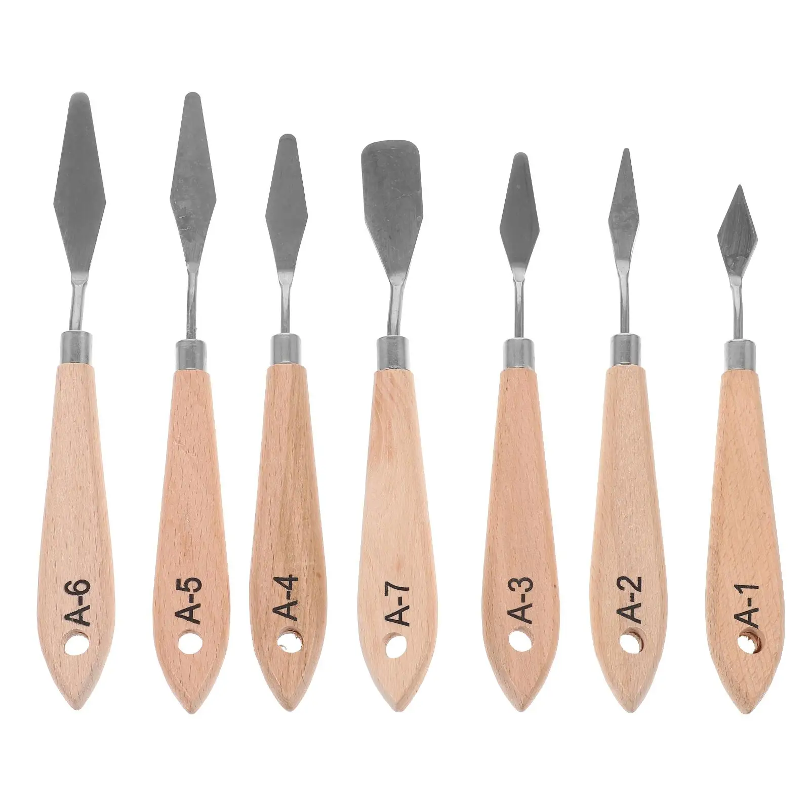 Palet Lukisan Minyak Warna Spatula Pengaduk Campuran Alat Kanvas Patung