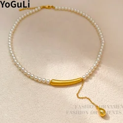 Fashion Jewelry Vintage Temperament Simulated Pearl Chain Necklace For Women Wedding Gifts Delicate Design Accessories Hot Sale