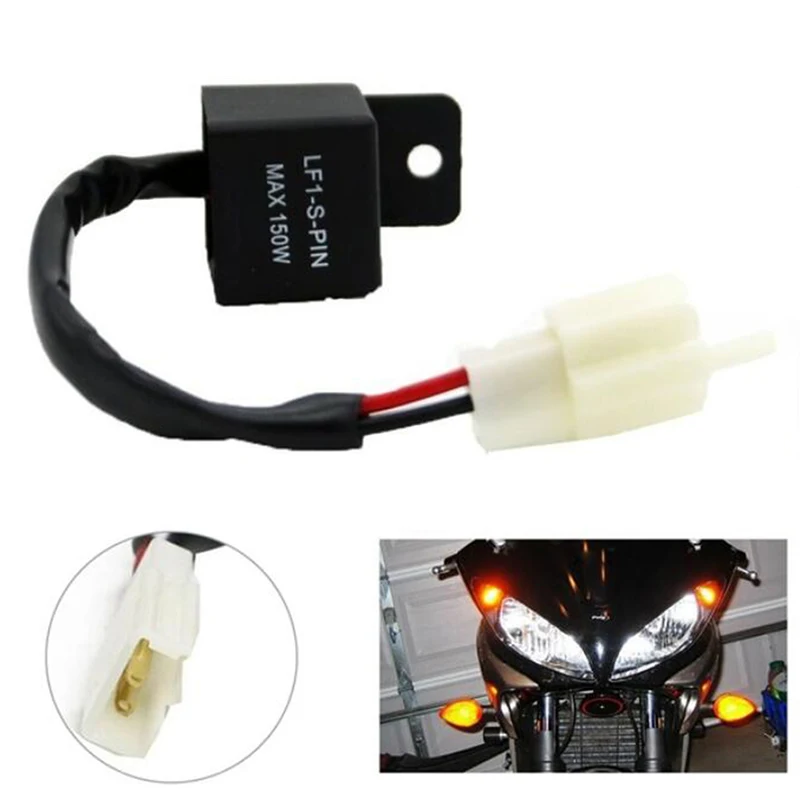 

2 Pin 12V LED Turn Light Flasher Motorcycles Blinker Relay Signal Rate Control