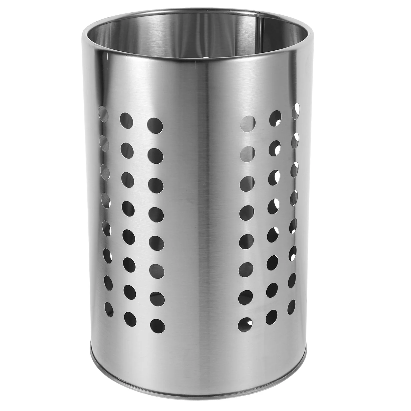 

Stainless Steel Cutlery Bucket Water Draining Utensil Holder Chopstick Metal Silverware Multi-functional Desktop