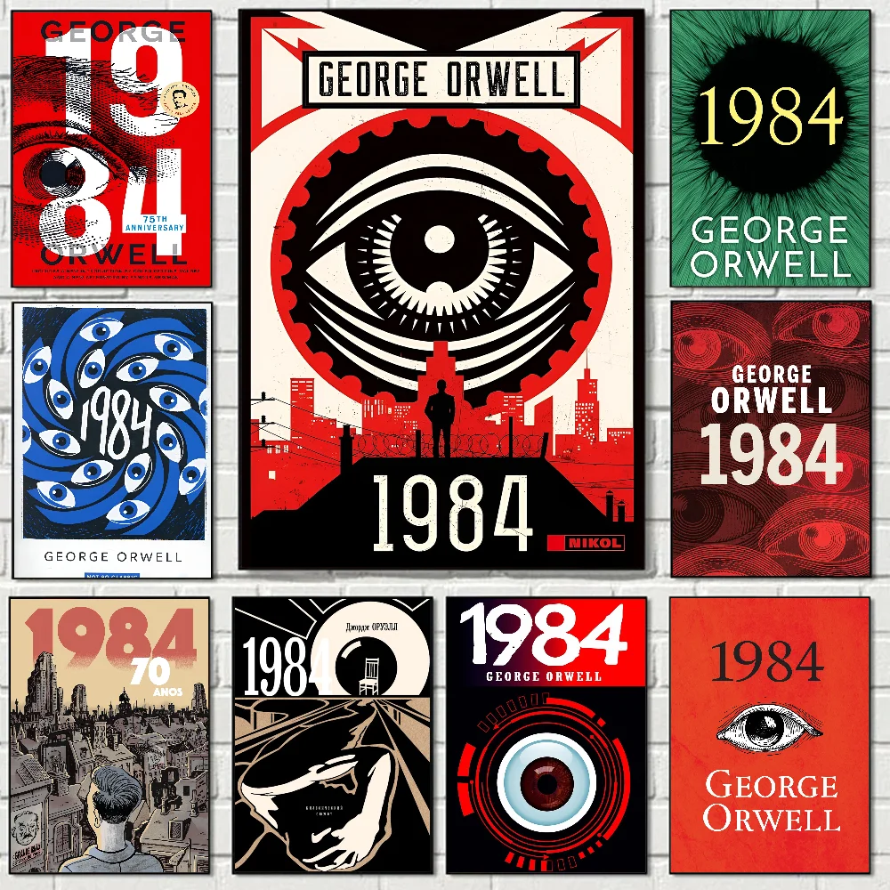 1984 George Orwell Poster Stickers Art Wall Murals Decor Game Room Decor Gifts HD Painting