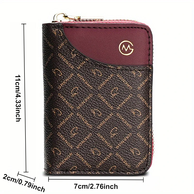 الأوروبية والأمريكية الأزياء الأكورديون حامل بطاقة صغيرة المرأة بطاقة الهوية حقيبة سعة كبيرة متعددة فتحة للبطاقات مكافحة سرقة عملة بور