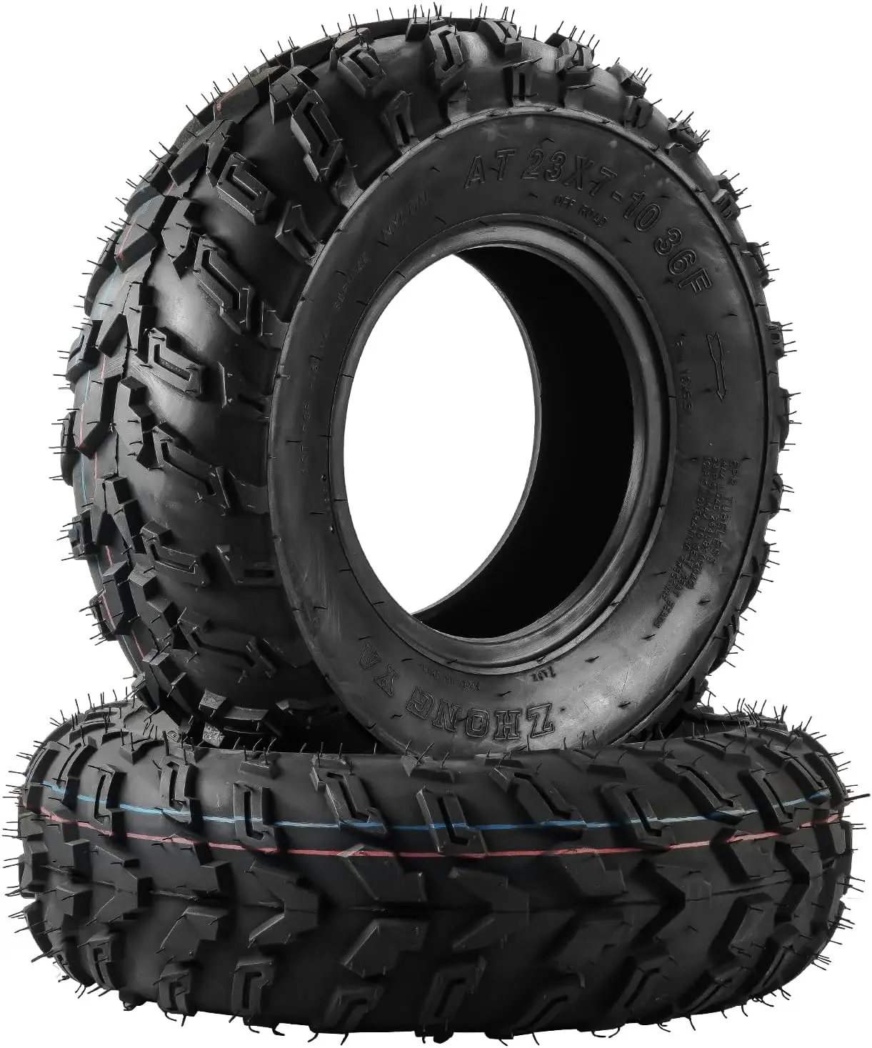 

Комплект из 2 вездеходных шин для квадроциклов 23x7-10, 6-слойные грязевые шины для внедорожников с агрессивным протектором