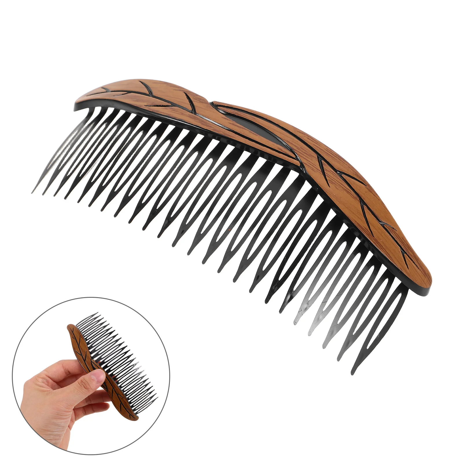 8 قطعة مجموعة مشط الشعر خمر الخشب الحبوب إنهاء السلس الأسنان الشعر الجانب أمشاط الانفجارات تصفيف كعكة Chignon تويست مشط للنساء #4