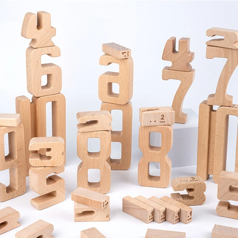 Number-Blocks Intelligent Learning Toy Early Education Wooden Number-Blocks Toys Large Wooden Box Set For Preschoo Boy